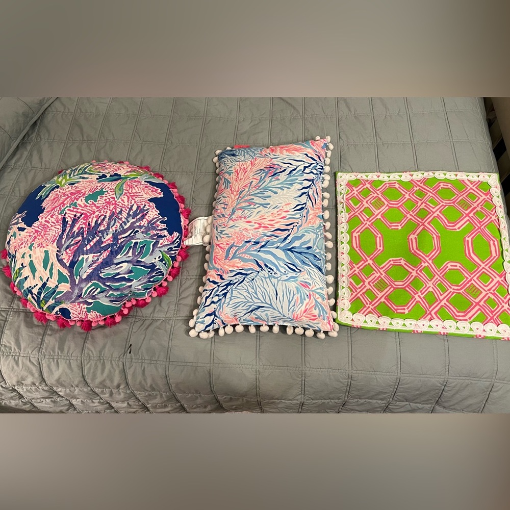 3 Lilly Pulitzer Throw Pillows